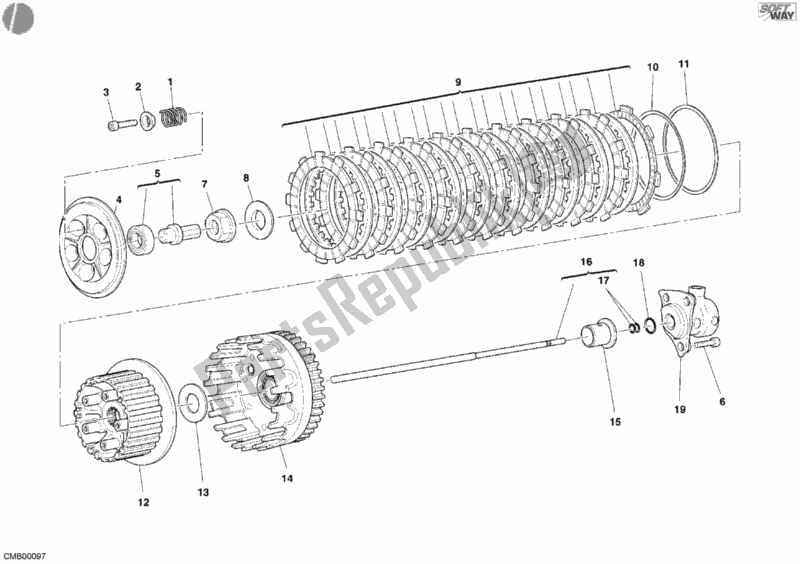Todas las partes para Embrague de Ducati Sport ST4 S USA 996 2005